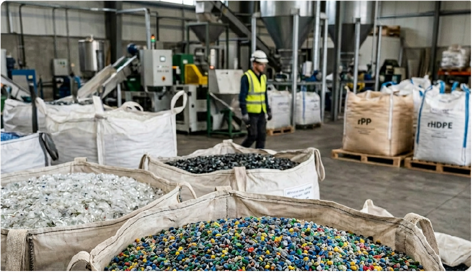 Recycled resin production facility.